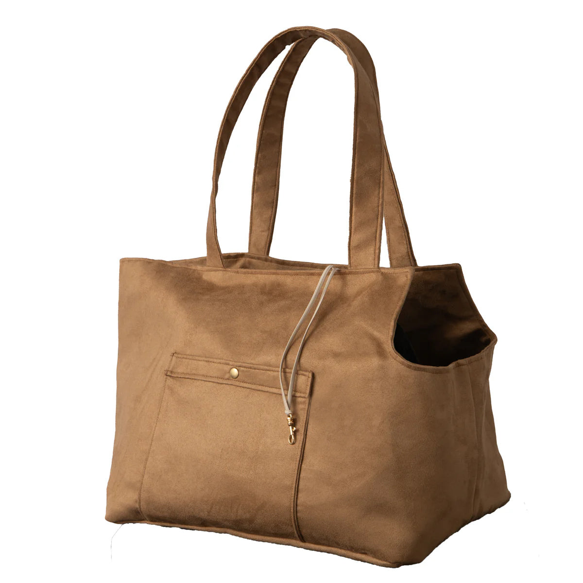 Soho Poms Caramel Suede Camden Bear Dog Carrier