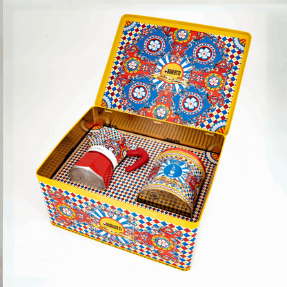 Bialetti X Dolce & Gabbana Sicilian Cart Gift Set (Moka 3 Cup and Coffee)