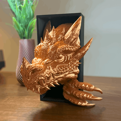 3D Dragon Book Nook | Fantasy Bookshelf Insert Gift for Book Lovers