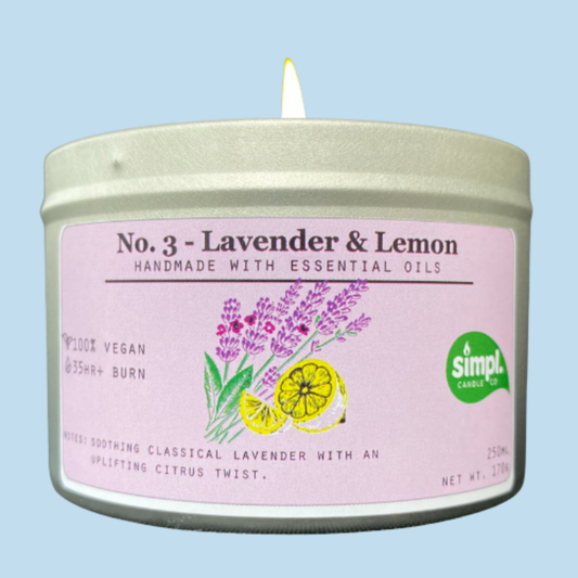 Simpl Candle Co - Lavender & Lemon Vegan Candle