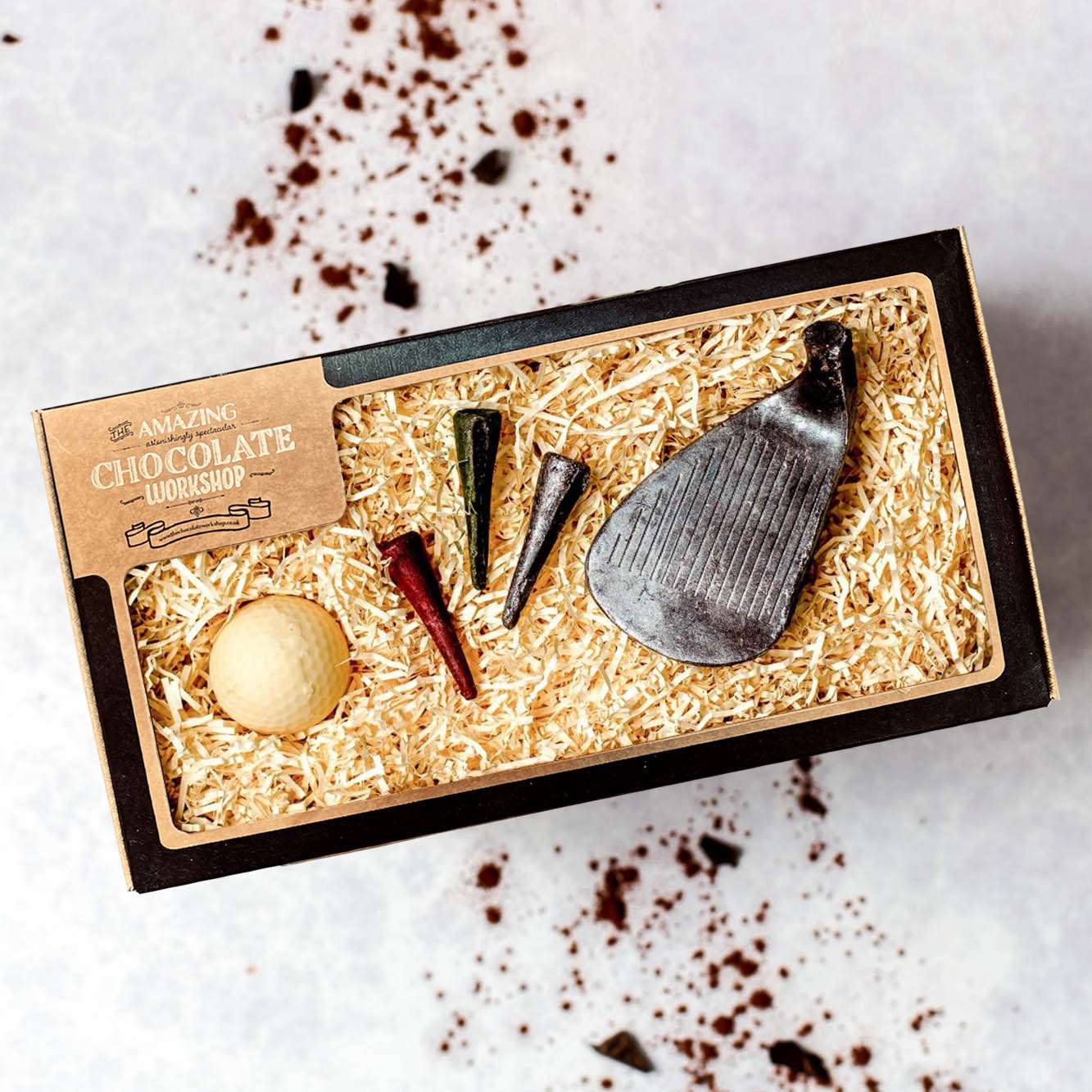 Chocolate gift box for golfers