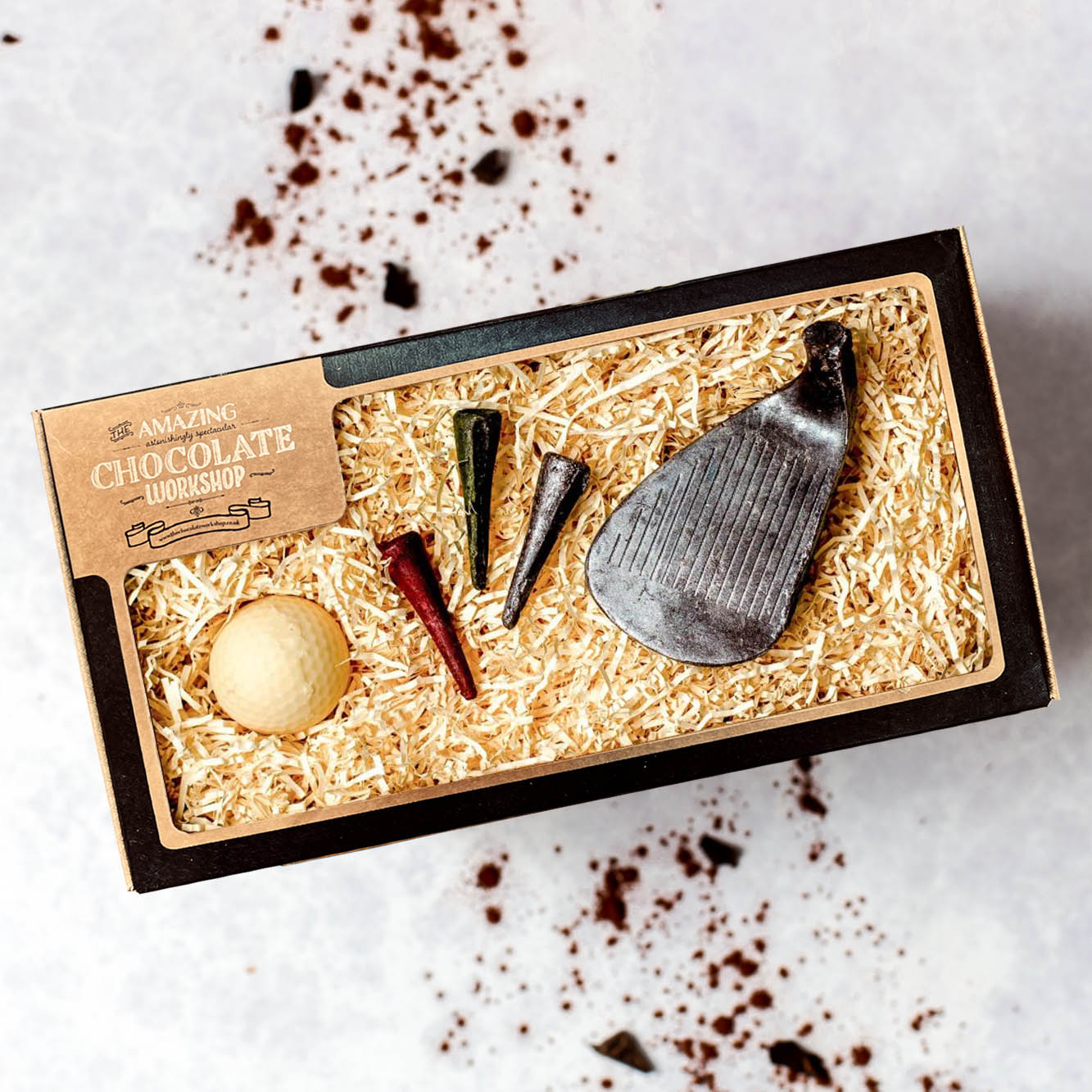 Chocolate gift box for golfers