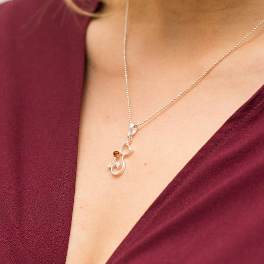 dainty silver cat necklace