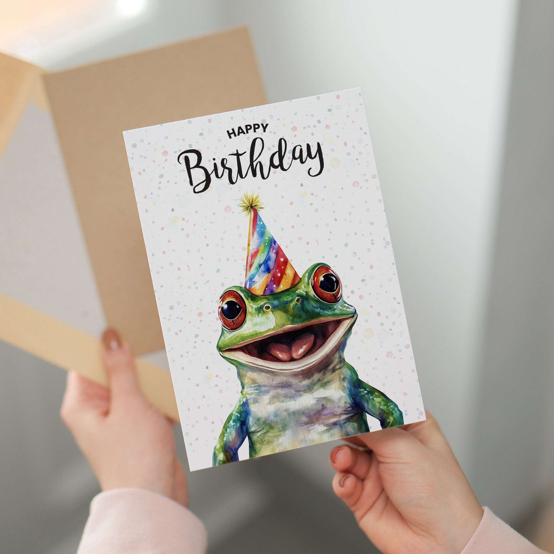 Postcard Prints Frog Birthday Card – A Little Leap of Joy