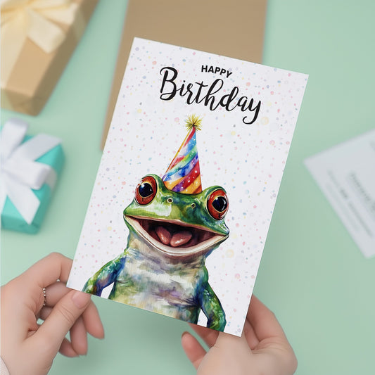 Postcard Prints Frog Birthday Card – A Little Leap of Joy
