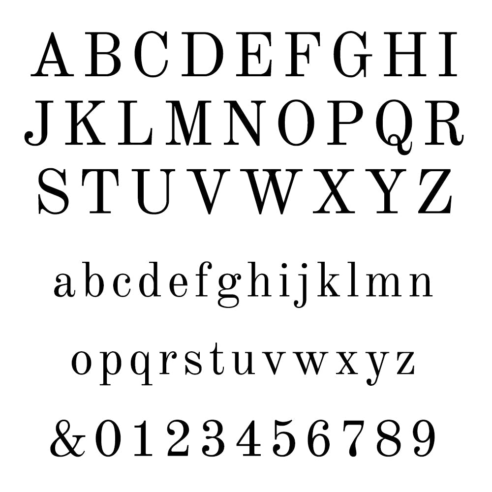 Standard English alphabet and numbers on a white background
