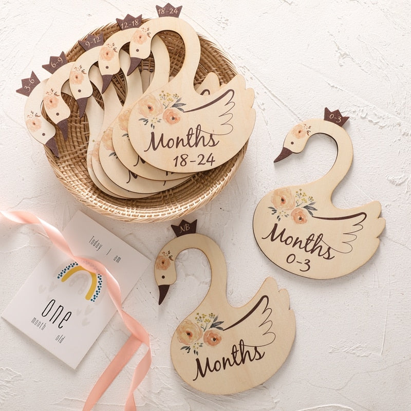 Wooden Swan 0-24 Months Wardrobe Dividers 7Pcs Set - Baby Gift Set from Dear Cece - Just £12.99! Shop now at Dear Cece