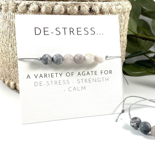 De-Stress White Agate Healing Bracelet - Bracelets from Dear Cece - Just £8.99! Shop now at Dear Cece